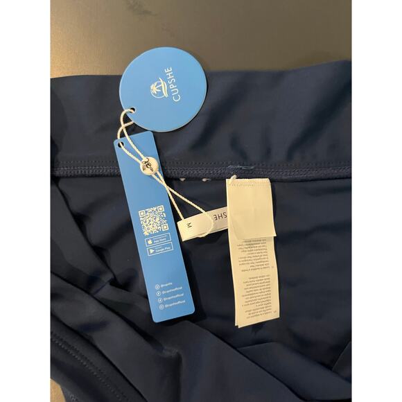 Cupshe Women's High Waist Bikini Bottoms Blue Size M New with tags swim - Picture 3 of 6